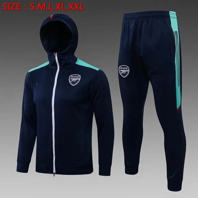 Arsenal × Adidas Training Tracksuit Navy with Teal Accents