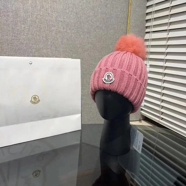 Moncler Ribbed Beanie Pom-Pom