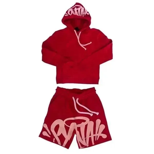 Syna World Hoodie and Shorts Set Graffiti Print