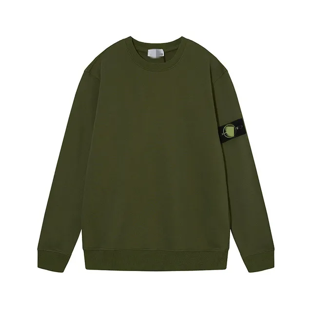 Stone Island Crewneck Sweatshirt Olive with Compass Patch