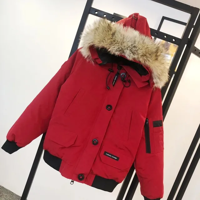 Canada Goose Expedition Parka Red with Fur Trim