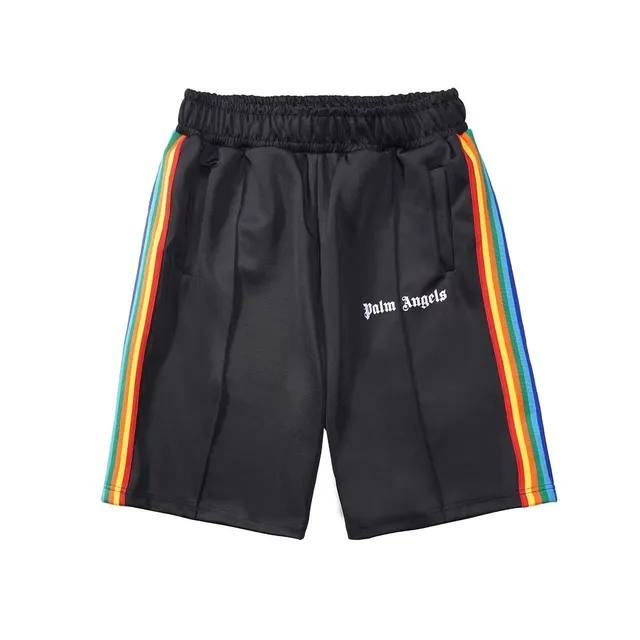 Palm Angels Track Shorts Rainbow Stripe