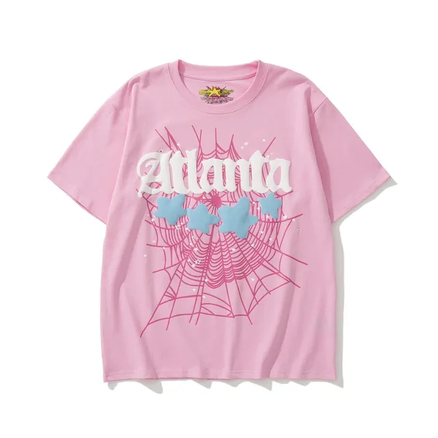 Sp5der Atlanta Graphic Tee Spiderweb Print with Stars