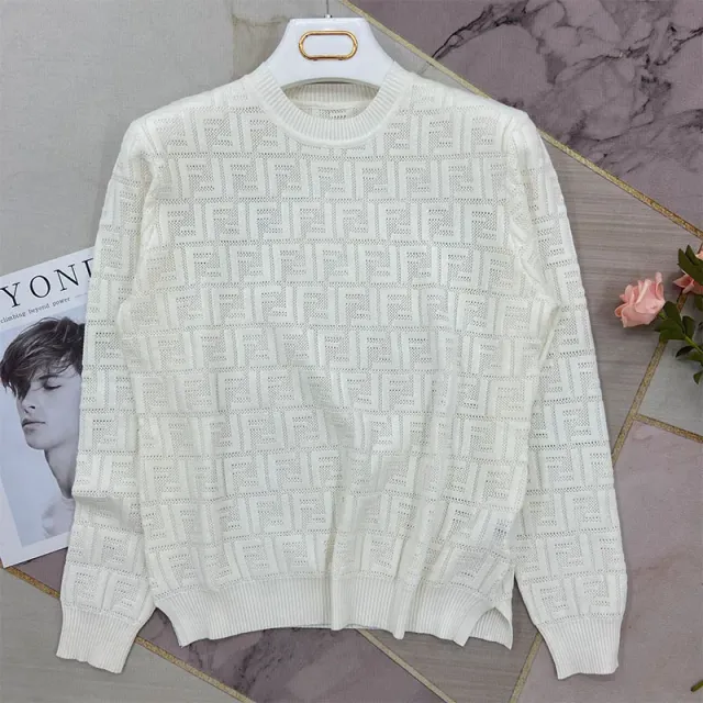Fendi Knit Sweater FF Logo Intarsia