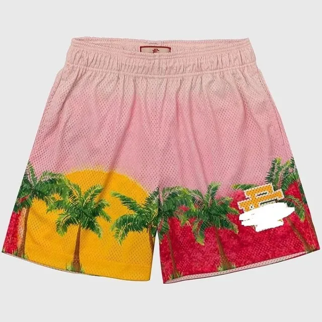BAPE Mesh Shorts Tropical Palm Print