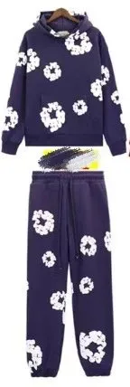 紫兰色 套装(白色花环)