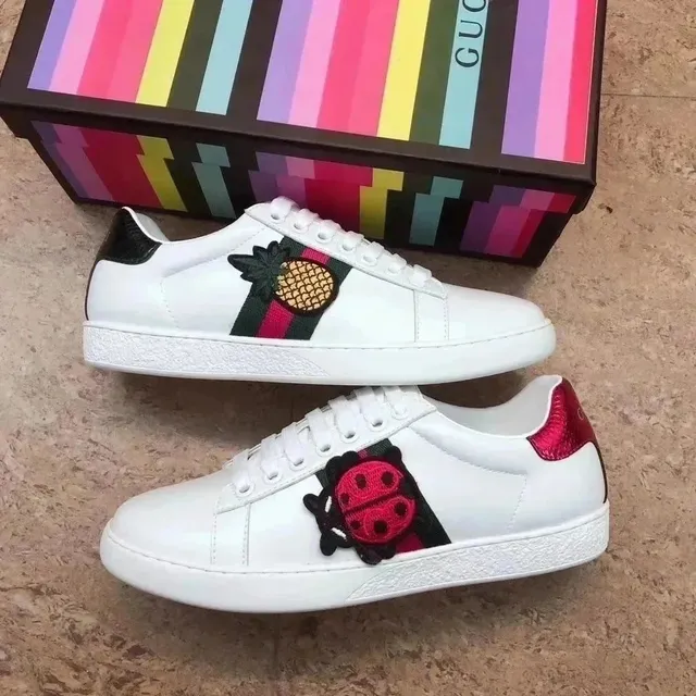 Gucci Ace Sneaker Pineapple and Ladybug Embroidery