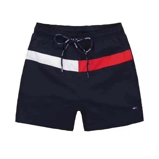 Tommy Hilfiger Flag Stripe Shorts Navy with White and Red Band