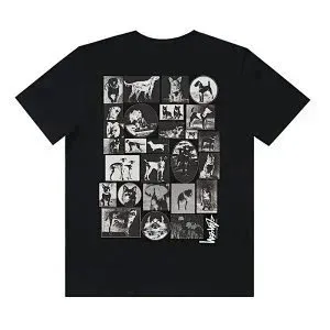 Stüssy T-Shirt Dog Photo Collage
