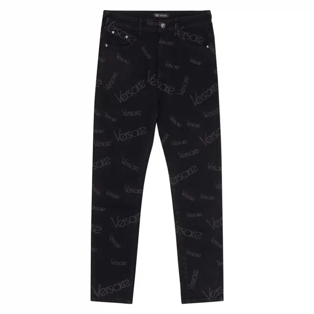 Logo-Print Jeans All-Over Versace Logo