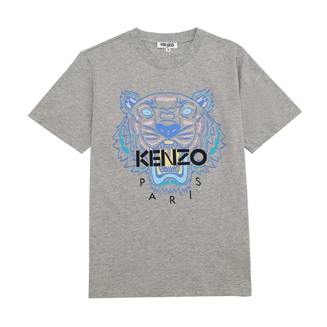 Kenzo Tiger Graphic Tee Blue Tiger Print