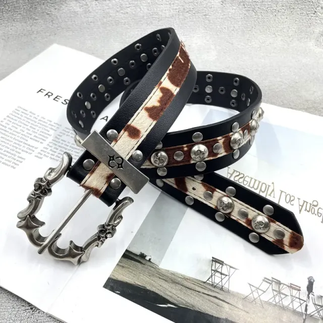 [tiger pattern pin buckle] crow ch holy sword heart belt