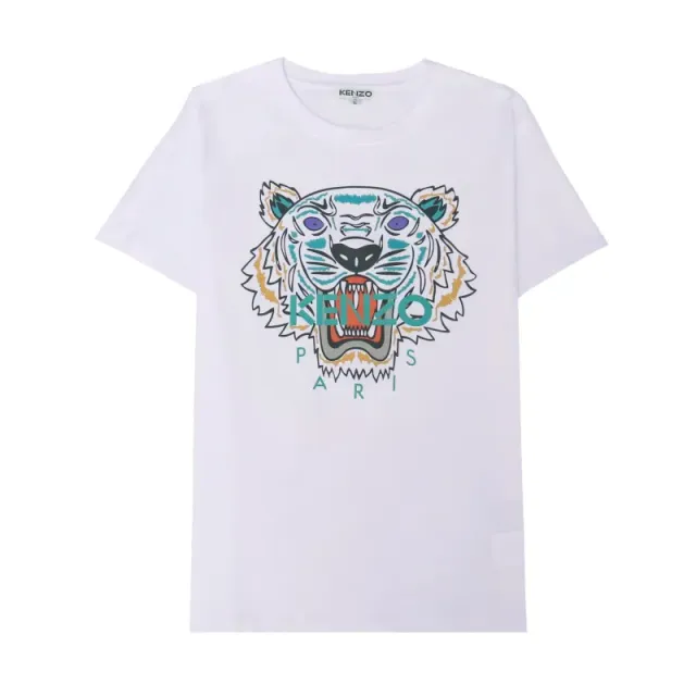 Kenzo Tiger Graphic Tee Multi-Color Tiger Print
