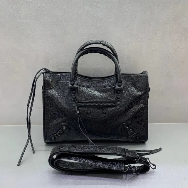 Balenciaga City Bag Crinkled Leather