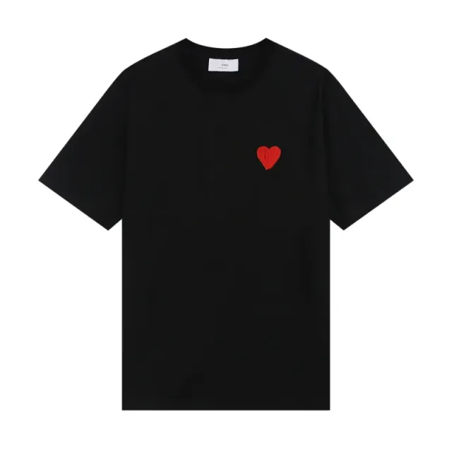 Comme des Garçons Heart T-Shirt Red Heart Embroidery
