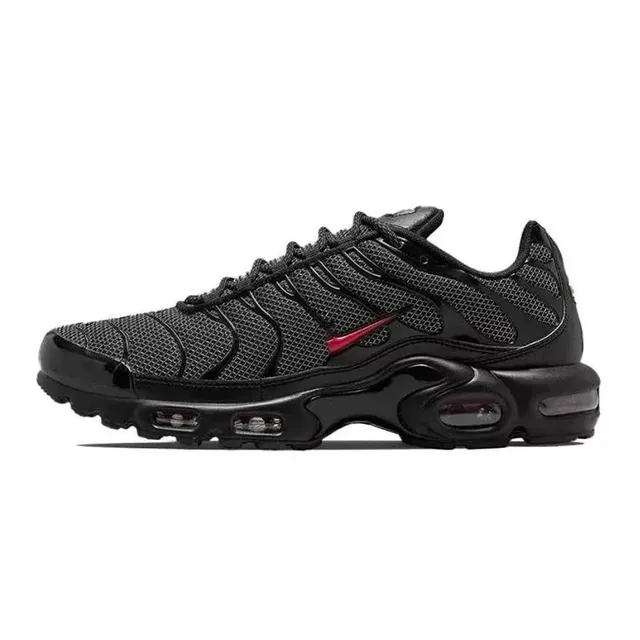 Nike Air Max Plus Triple Black with Red Swoosh