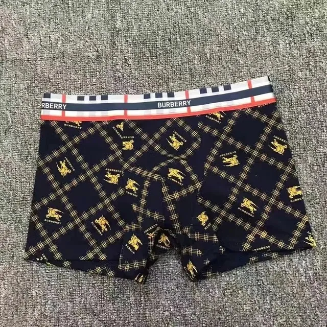 Burberry Boxer Brief Check Print with Equestrian Knight