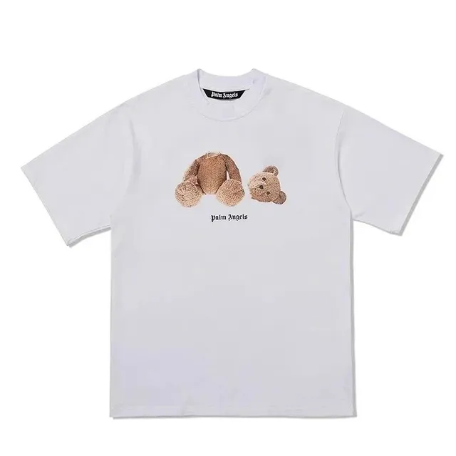 Palm Angels Bear Graphic Tee Brown Bear Print