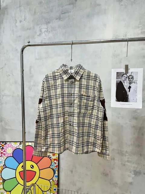 Burberry Check Shirt Classic Check with Contrast Elbow Patches