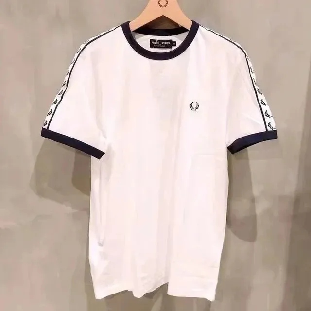 Fred Perry Ringer T-Shirt Laurel Wreath Tape Sleeves