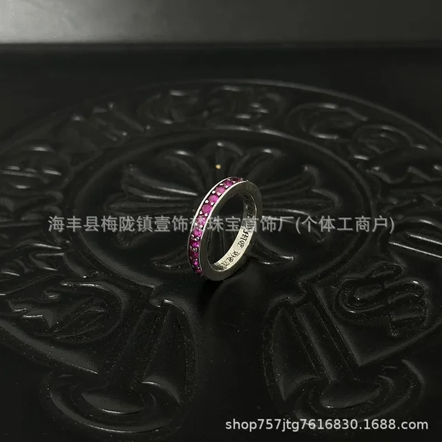 Chrome Hearts Eternity Ring Pave Ruby