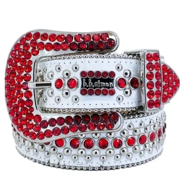 B.B. Simon Crystal Buckle Belt