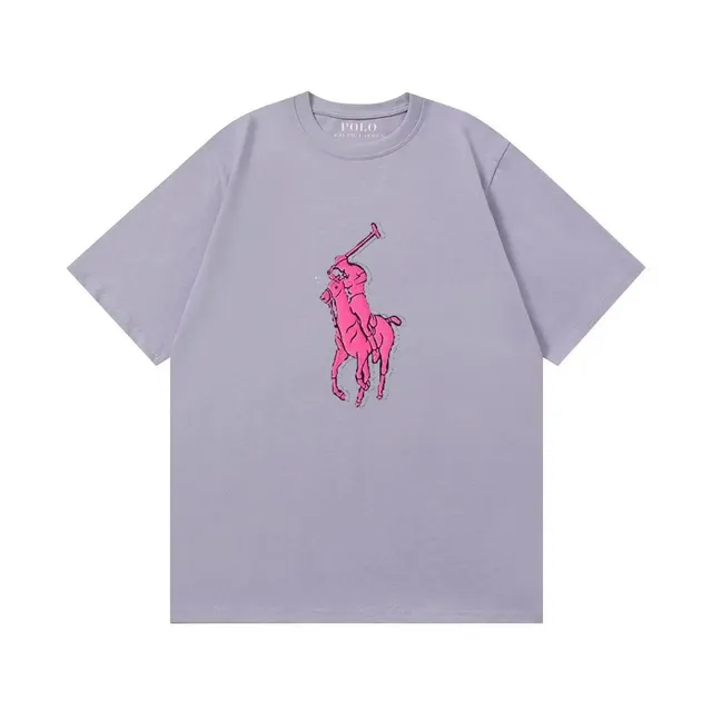Polo Ralph Lauren Polo Bear Tee Lavender with Neon Pink Logo