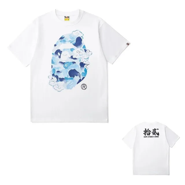 BAPE Graphic T-Shirt Cloud Camo Print