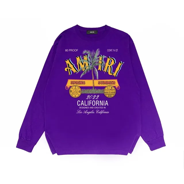 Amiri Long Sleeve Tee California Palm Print