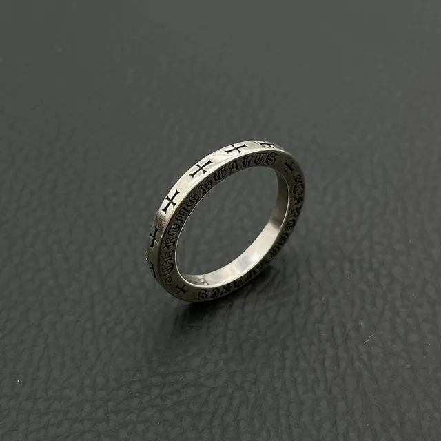 Chrome Hearts Cross Ring Engraved Logo