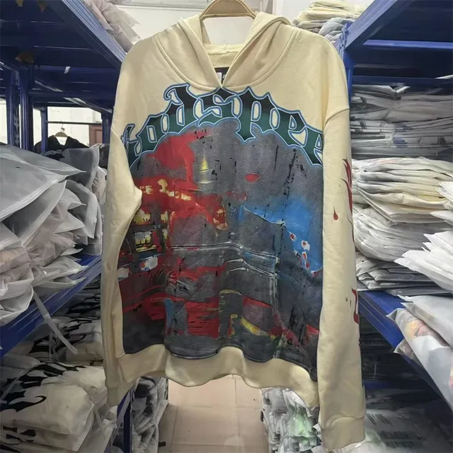 Off-White Hoodie Gothic Print