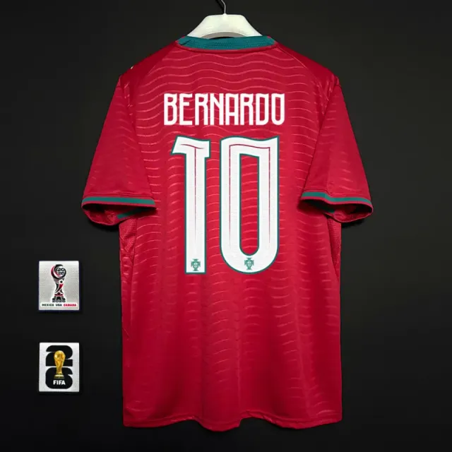 Portugal home jersey, number 10, with captain's armband