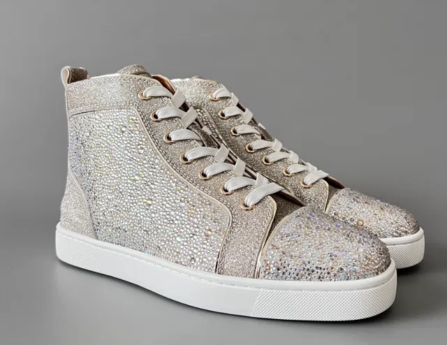 Christian Louboutin Louis Junior Spikes Crystal-Embellished