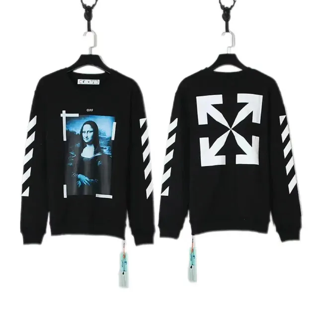 Off-White Crewneck Sweatshirt Mona Lisa Print