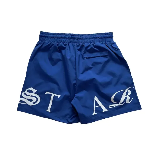 Star Wars Logo Shorts Navy with Silver Logo