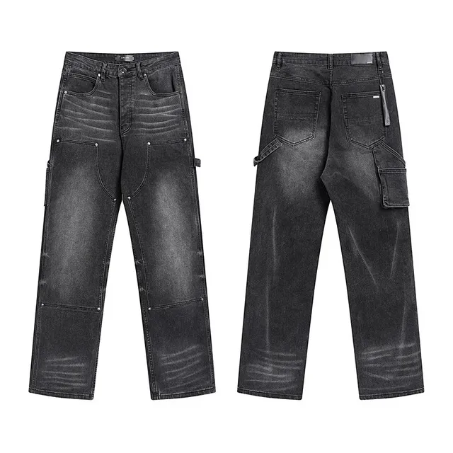 Cargo Jeans Washed Black