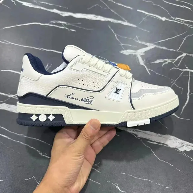 Louis Vuitton LV Trainer Signature White Navy
