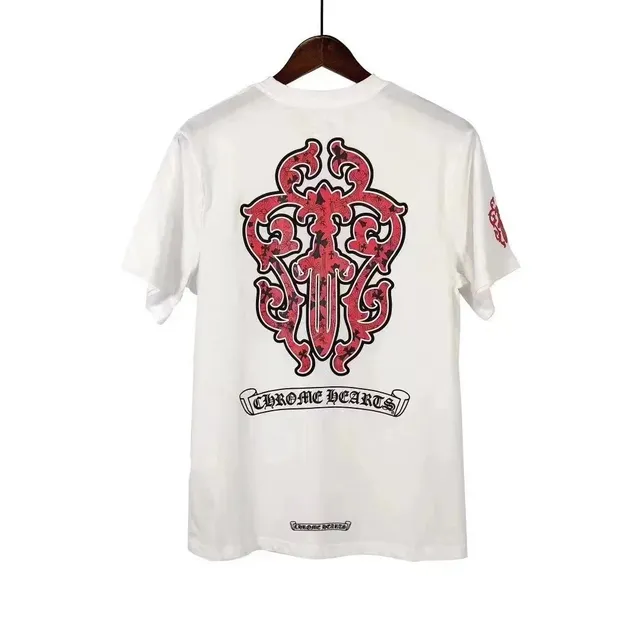 Chrome Hearts Graphic Tee Cross Logo Print