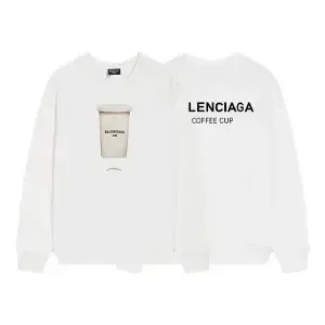Balenciaga Coffee Cup Sweatshirt Graphic Print