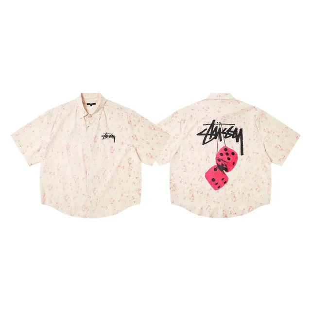 Stüssy Short-Sleeve Button-Up Shirt Dice Print