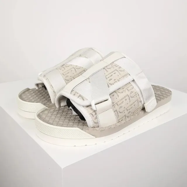 Dior B22 Slide Oblique Print White/Beige
