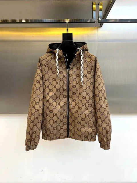 Gucci GG Logo Hooded Jacket Monogram Print