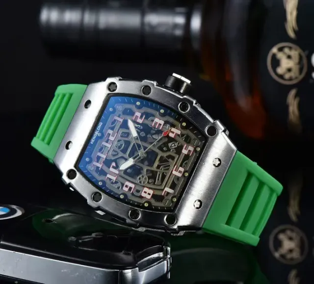 Richard Mille RM 011 Sapphire Dial with Green Rubber Strap