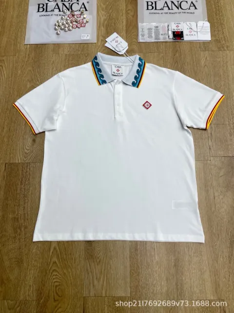Casablanca Polo Shirt Wave Trim