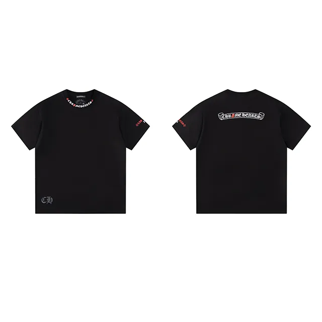 Short-Sleeve T-Shirt Chrome Hearts Logo Print Black