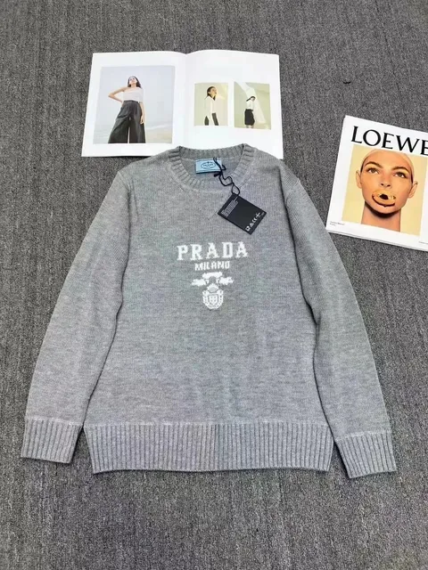 Prada Logo Knit Sweater Milano Crest