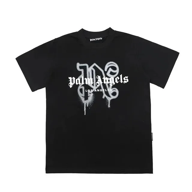 Palm Angels Graphic Tee Spray Paint Logo