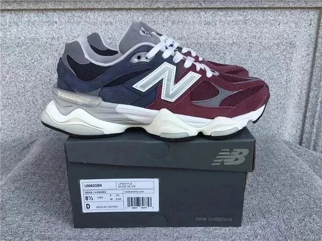 New Balance 9060 Burgundy Navy Grey
