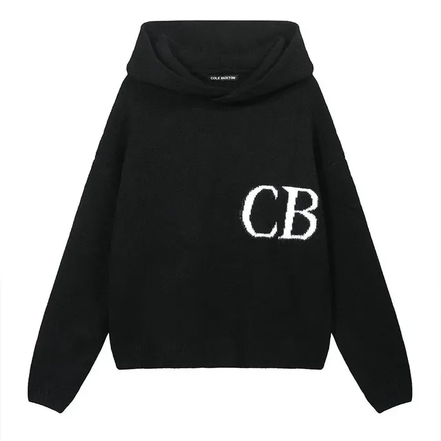 Cole Buxton Hooded Knit Sweater CB Logo