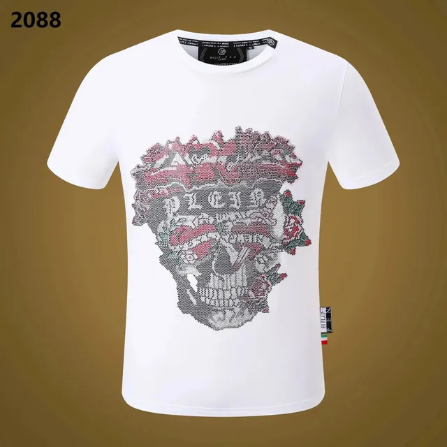 Philipp Plein Graphic T-Shirt Skull and Roses Print